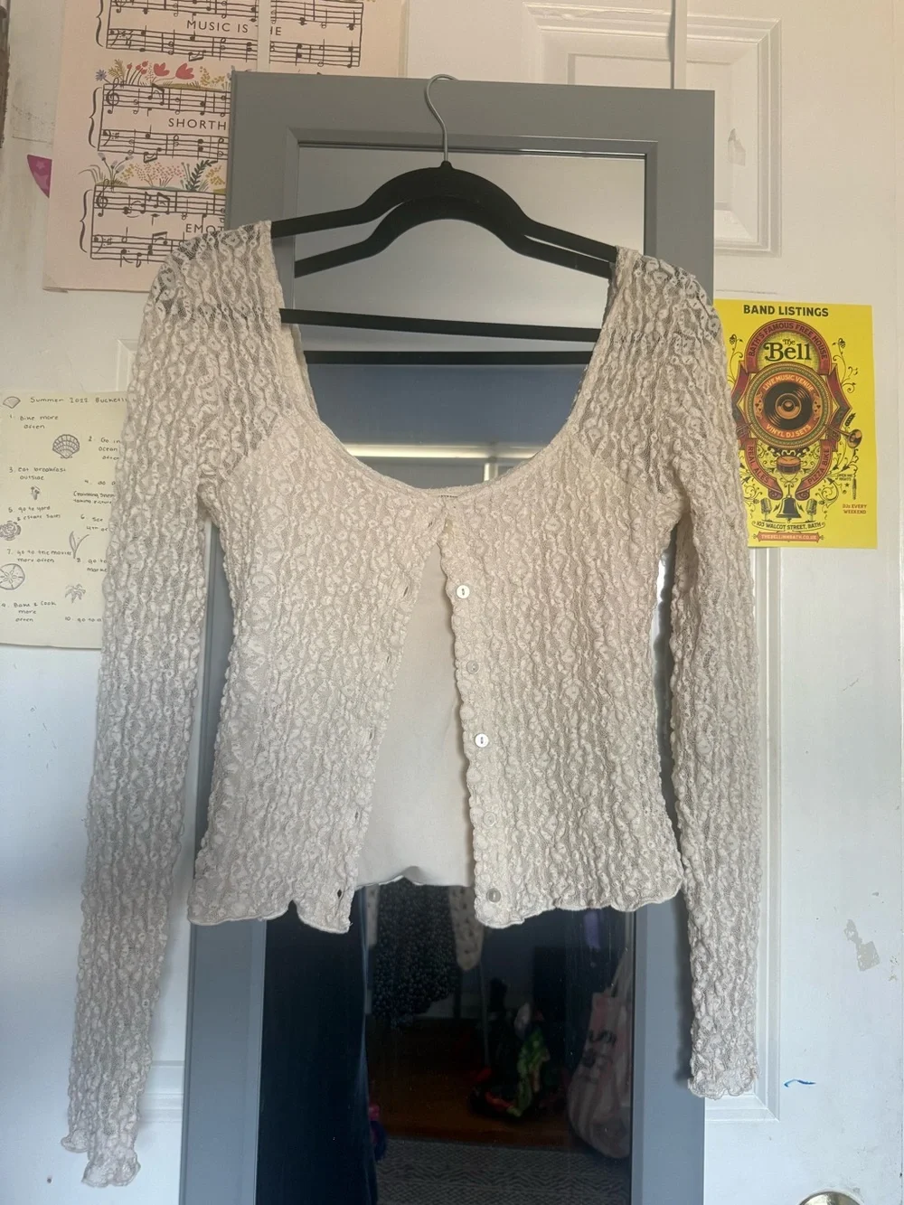 Anthropologie Scoop Neck Lace Cardigan